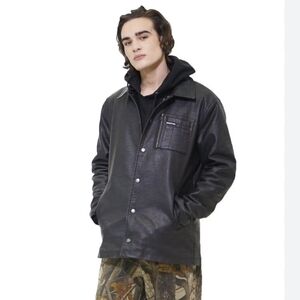 Members Only Vegan Leather Coach Jacket Men's Medium